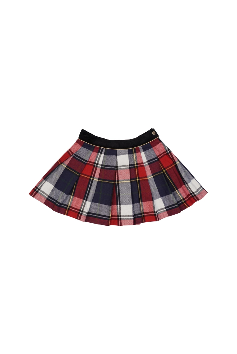 Jupe écossaise fille  carrx tartan rouge bleu marine   London, La Faute à Voltaire 1