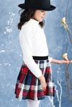 Jupe écossaise fille  carrx tartan rouge bleu marine   London, La Faute à Voltaire 3