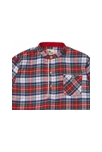 Chemise noël garçon carrx tartan rouge col mao Rimbaud, La Faute à Voltaire 4