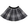 Jupe plissée écossaise fille  carrx tartan gris   London, La Faute à Voltaire