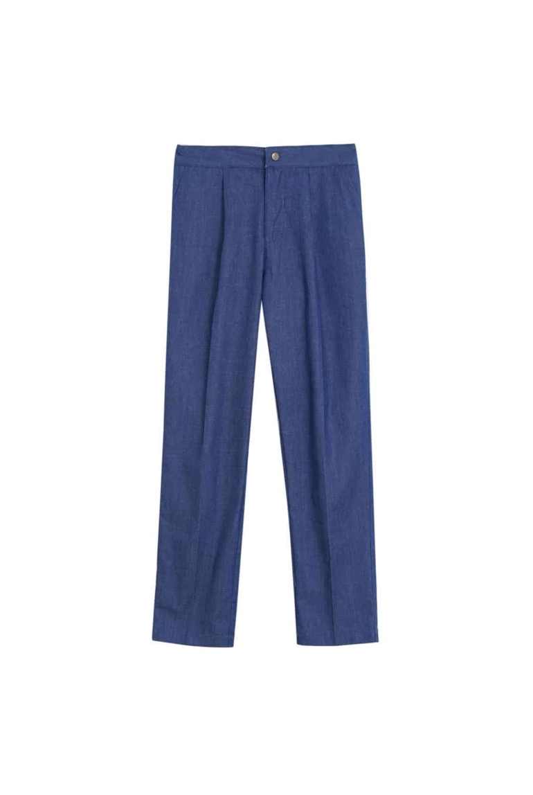 Pantalon à pinces garçon coton bleu marine Ambroise, La Faute à Voltaire 1