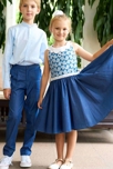 Pantalon à pinces garçon coton bleu marine Ambroise, La Faute à Voltaire 3