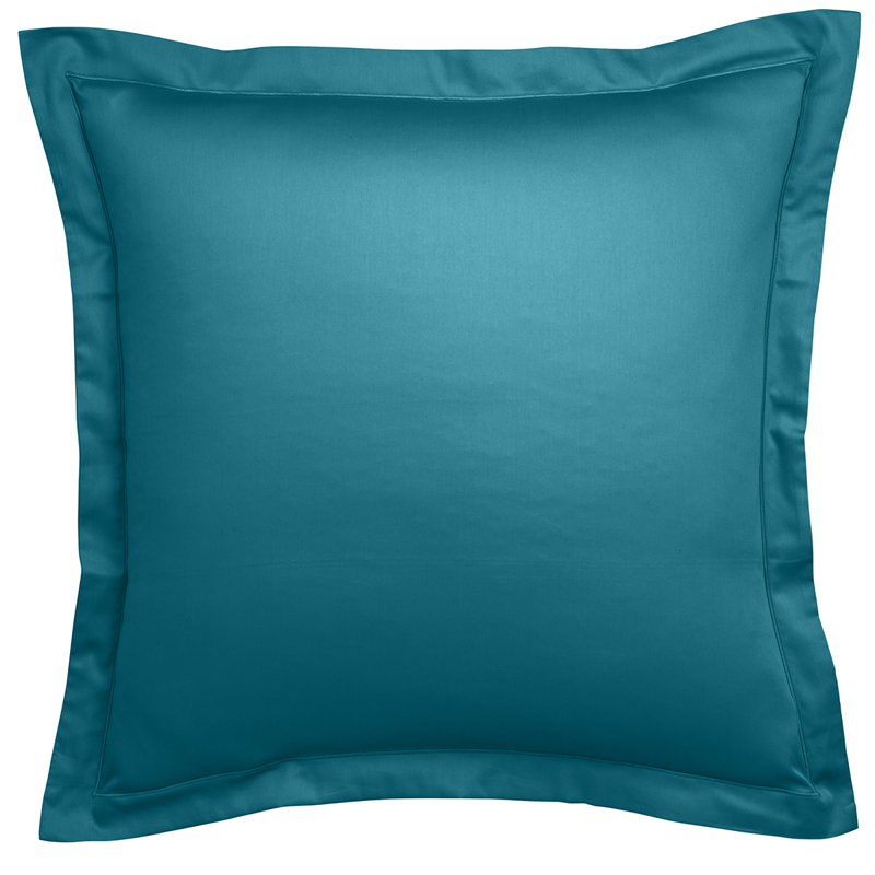 Taie d'oreiller partition satin de coton coloris canard, Dodo - 65x65cm
