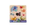 Puzzle encastrable 5 animaux les toupitis, Moulin roty