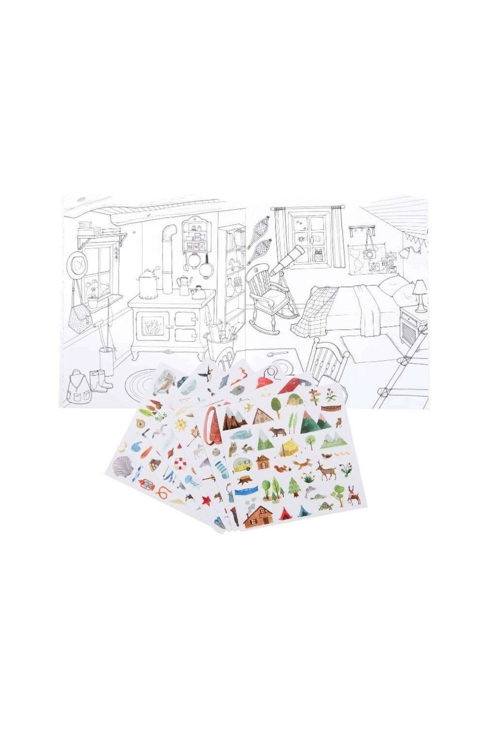 Cahier stickers l'explorateur le jardin du moulin 20 pages 6 emb, Moulin roty