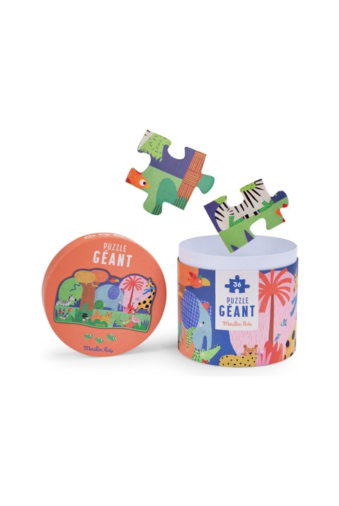 Puzzle géant l'oasis des animaux (36 pièces) les toupitis, Moulin roty