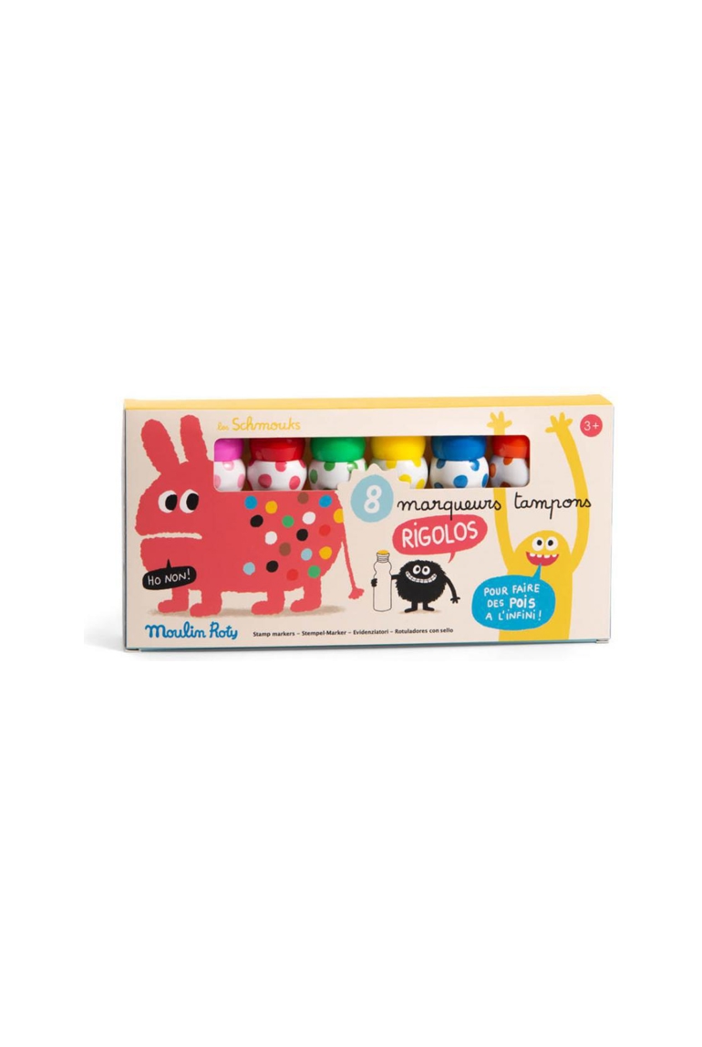 Boite 8 marqueurs tampons les schmouks, Moulin roty 1