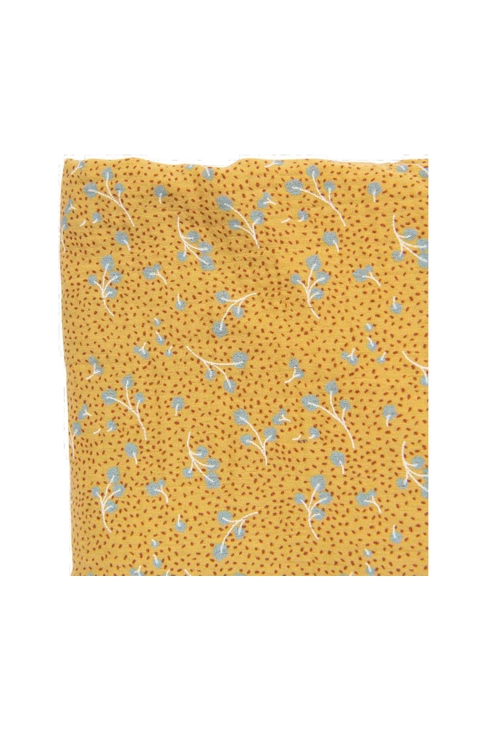 Drap housse ocre lit bébé 70 x 140 cm trois petits lapins, Moulin roty