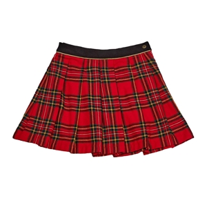 Jupe plissée style kilt fille  carrx tartan rouge   London, La Faute à Voltaire 1