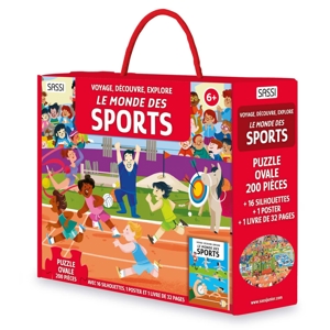 Puzzle & Livre Voyage  explore : le monde des sports édition jeux olympiques 2024 à paris, Sassi Junior 1