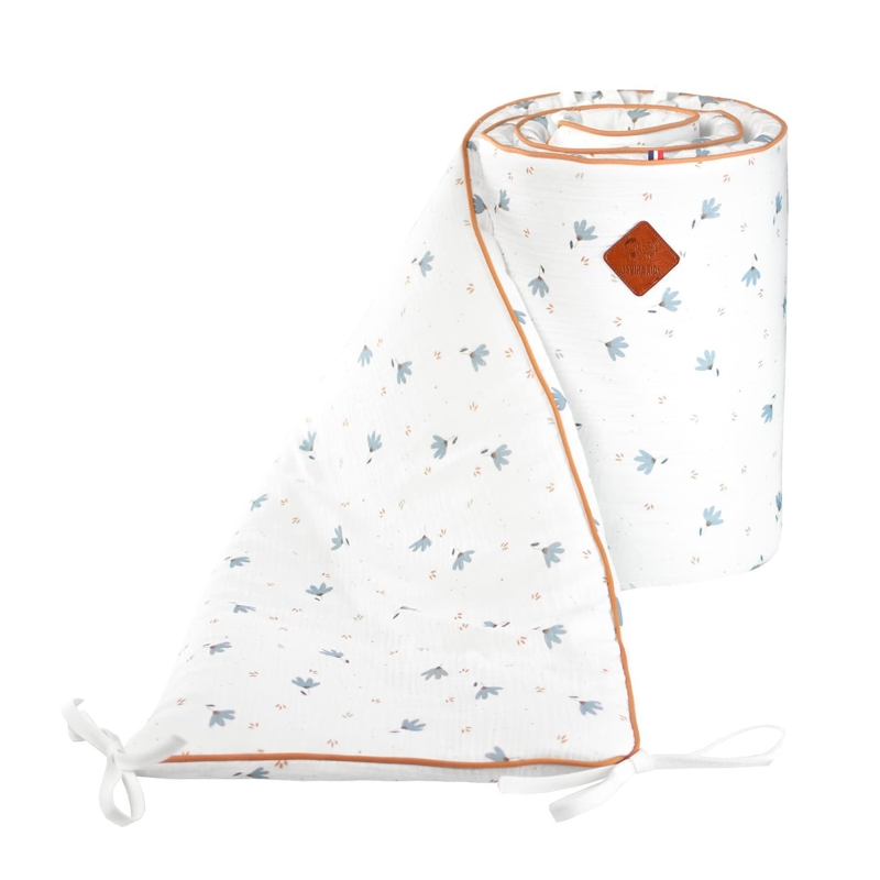 Sevira Kids - Tour de lit universel en gaze de coton bleuet, Sevira Kids - Mixte