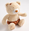 Peluche ours beige avec détails brodés