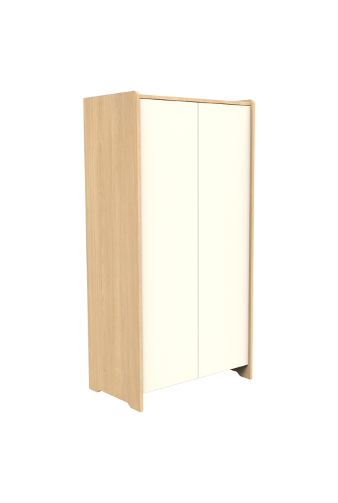 Armoire 2 portes en bois décor chêne miel