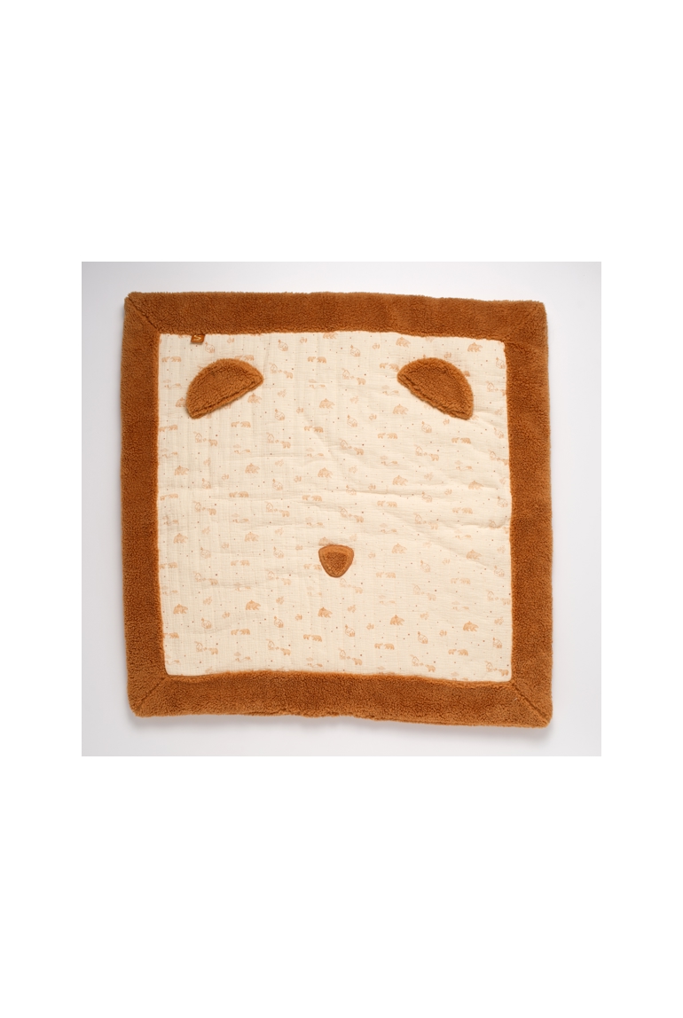 Grand tapis de jeu en double gaze de coton et sherpa 1