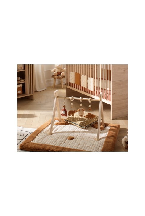 Grand tapis de jeu en double gaze de coton et sherpa
