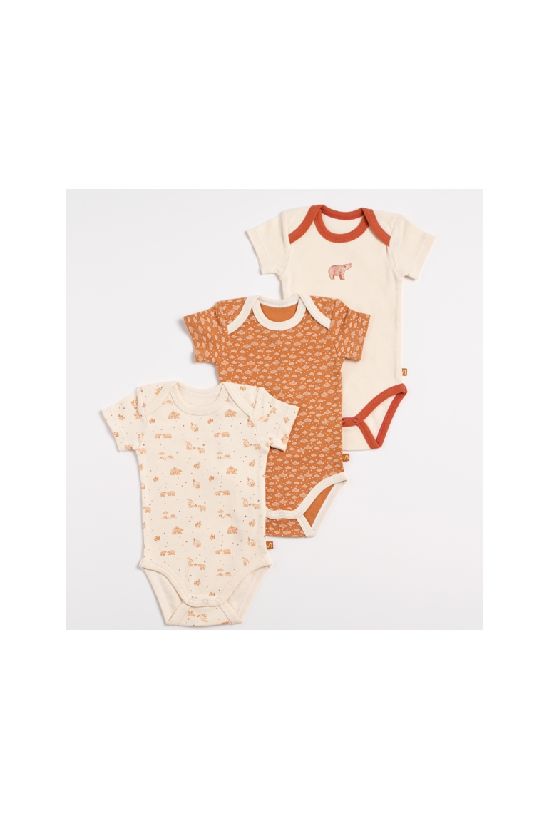 Bodies bébé croisés à manches courtes Lot de 3 1