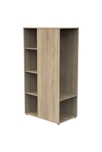 Meuble de rangement avec étagères et penderie en décor bois, Sauthon 1