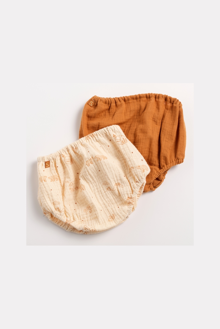 Culotte bloomer Bébé en coton lot de 2 1