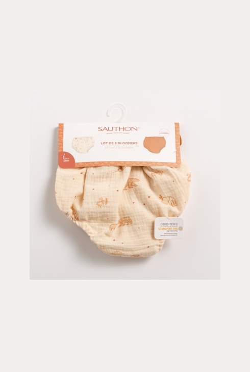 Culotte bloomer Bébé en coton lot de 2