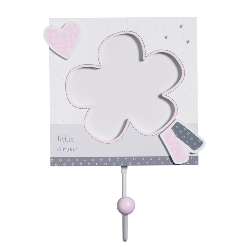 Sauthon - Set 3 patères en bois en bois Rose -