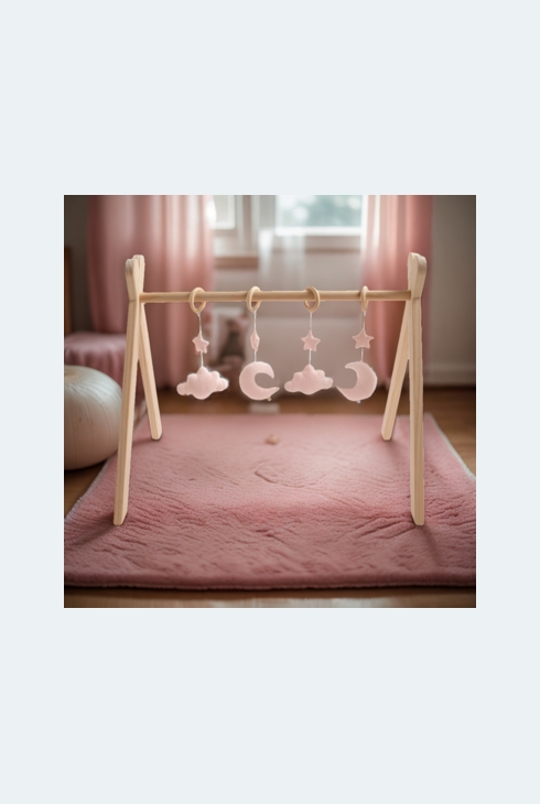 Arche d'éveil bois avec 4 jouets, Sauthon