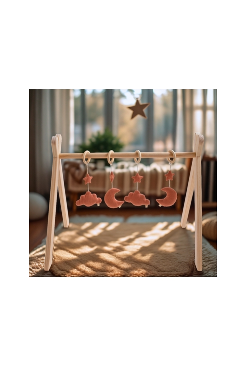 Arche d'éveil bois avec 4 jouets, Sauthon