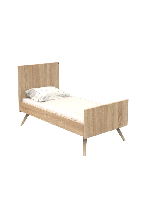 Lit bébé évolutif 140x70cm en bois marron
