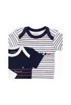 Bodies bébé croisés à manches courtes Lot de 3, Sauthon 3
