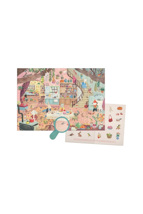 Puzzle 100 pièces la grande famille, Moulin roty