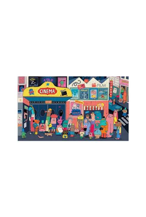 Puzzle 200 pièces tous au cinoche ! les schmouks, Moulin roty