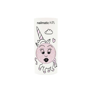 Vernis rose transparent pailleté Polly, Nailmatic 1