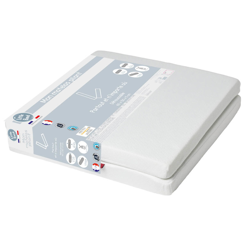 Matelas lit pliant 60x120 cm 18kg/m3, Little Band -