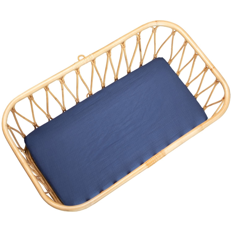 Sevira Kids - Drap housse berceau en gaze de coton à carreaux, Sevira Kids - Mixte