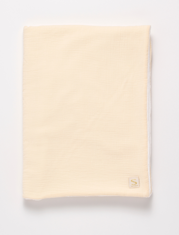 Couverture bébé en gaze de coton et polaire, Sauthon -