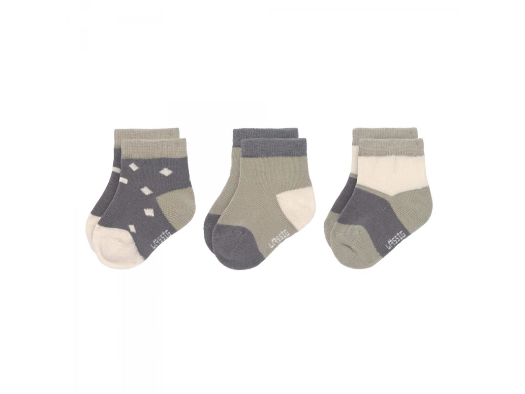 Lässig - Lot de 3 socquettes anthracite-olive, Lassig - Mixte