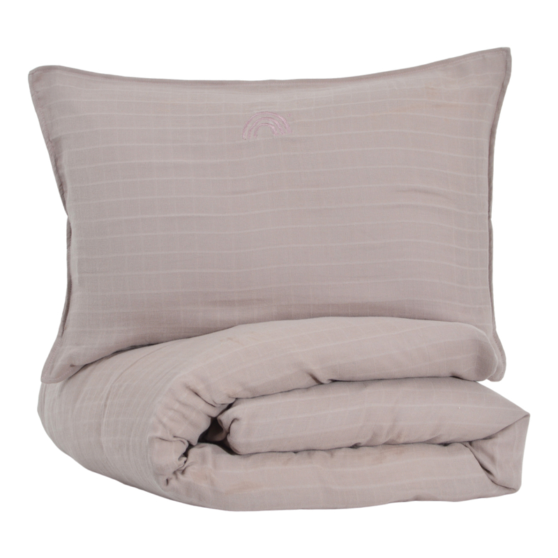 Parure de lit 100x140cm Arc-en-ciel, Little Crevette -