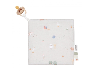 Doudou attache-sucette en gaze de coton, Little-dutch< 1