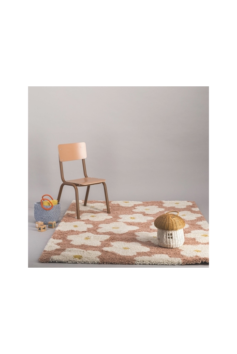 Tapis enfant épais et confortable FLEURS