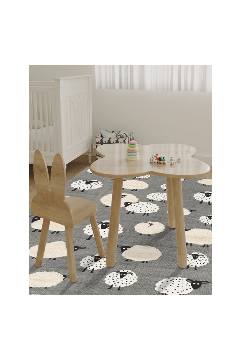 Tapis enfant en coton PETITS MOUTONS