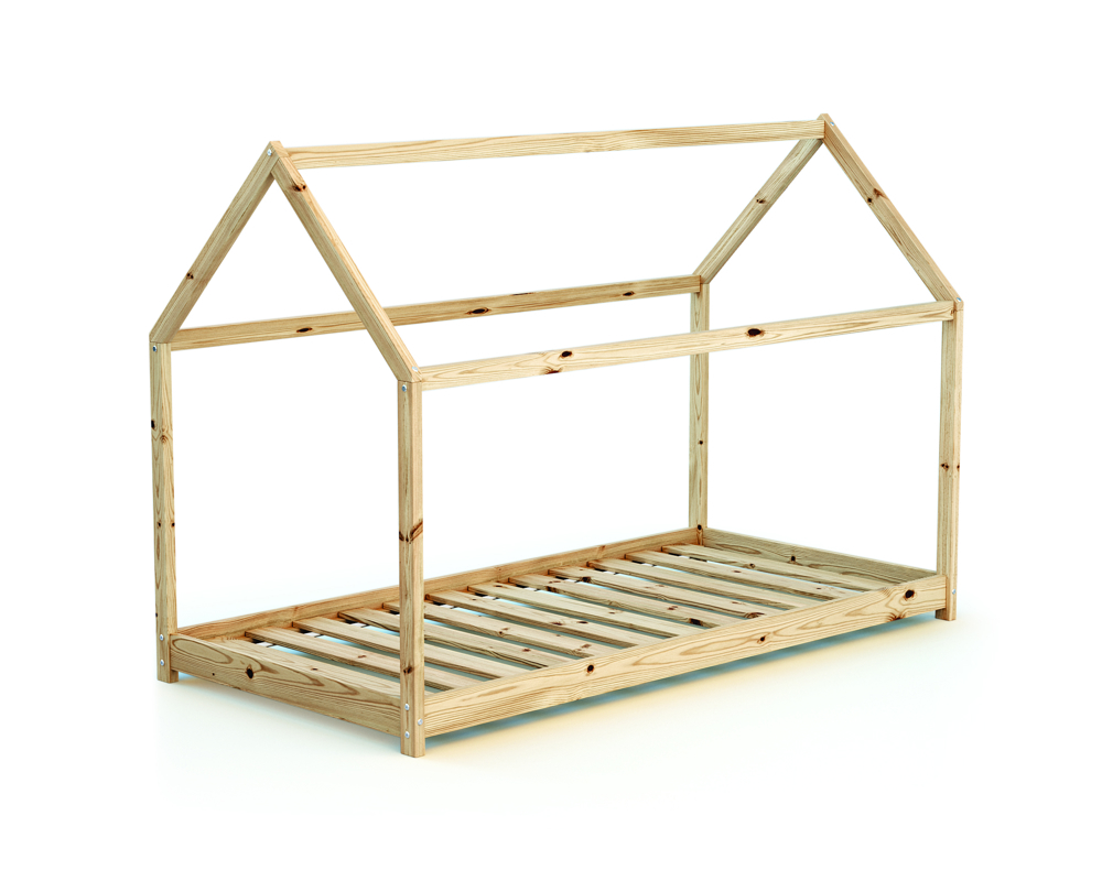 Lit Cabane enfant 90 x 190 en bois -