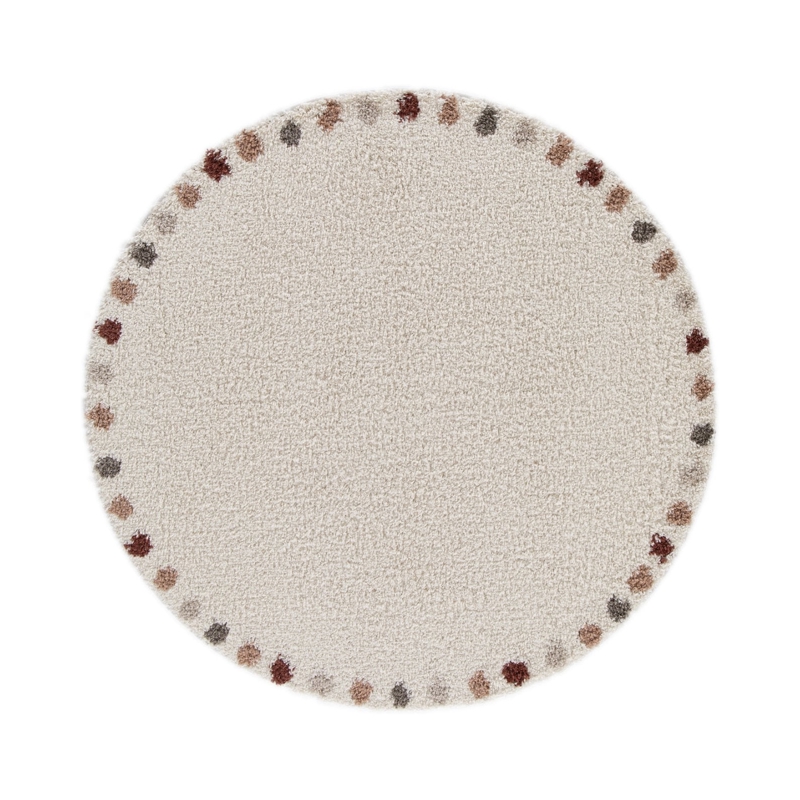 Tapis rond 160cm tout doux enfant DOTS -