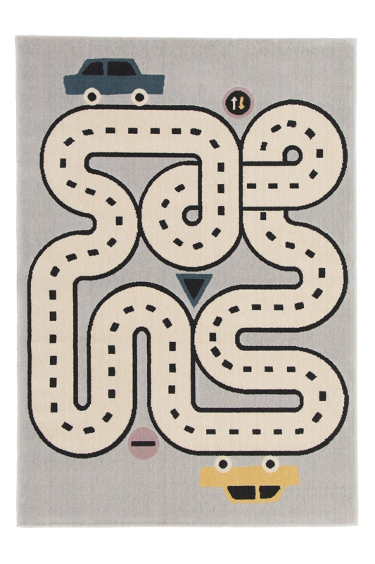 Tapis enfant super doux CIRCUIT DE VOITURE - 120x170 cm