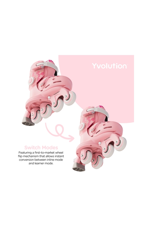 Rollers d'apprentissager rose (29-33), Yvolution