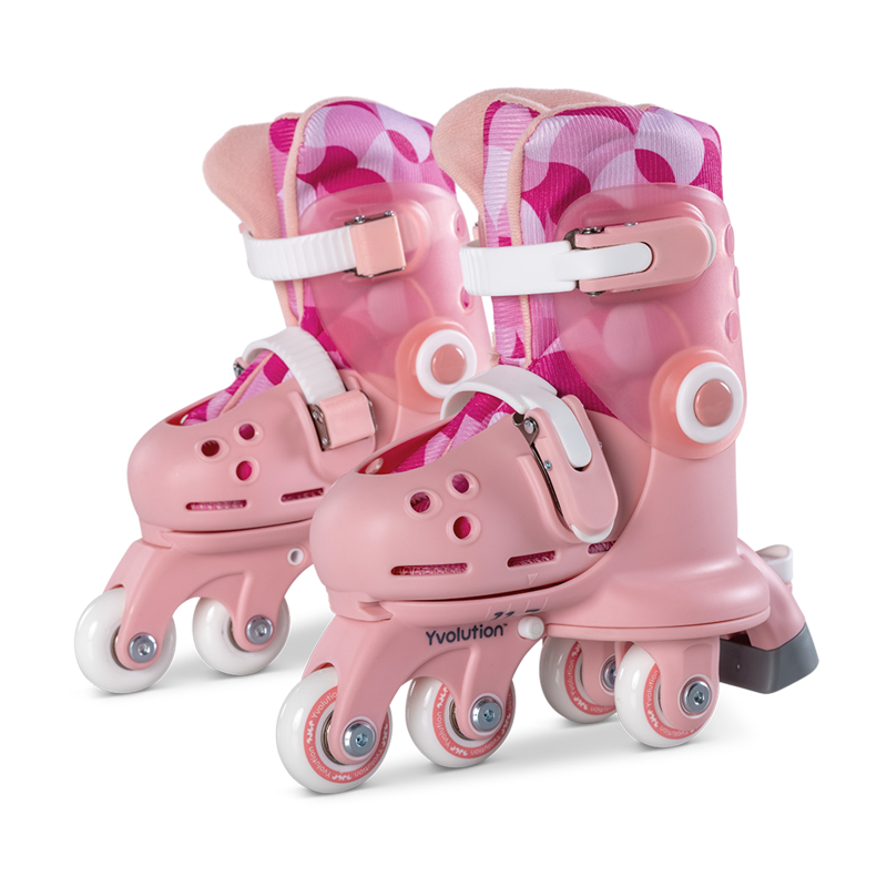 Rollers d'apprentissager rose (29-33), Yvolution -