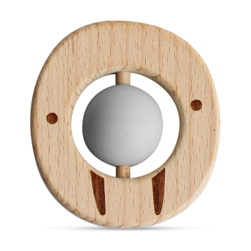 Sevira Kids - Jouet de dentition en bois et silicone, Sevira Kids - Mixte - Dès la naissance