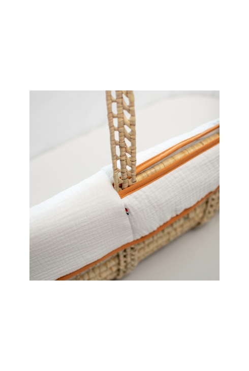 Habillage de couffin en gaze de coton jeanne, Sevira Kids