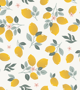 Papier peint 50cm x 10m citrons Louise, Lilipinso 1