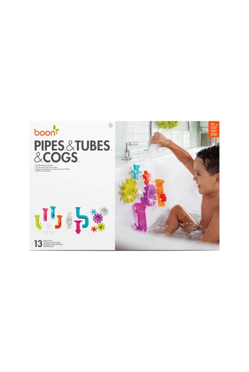 Jeu de bain et construction de tuyaux et roues, Boon