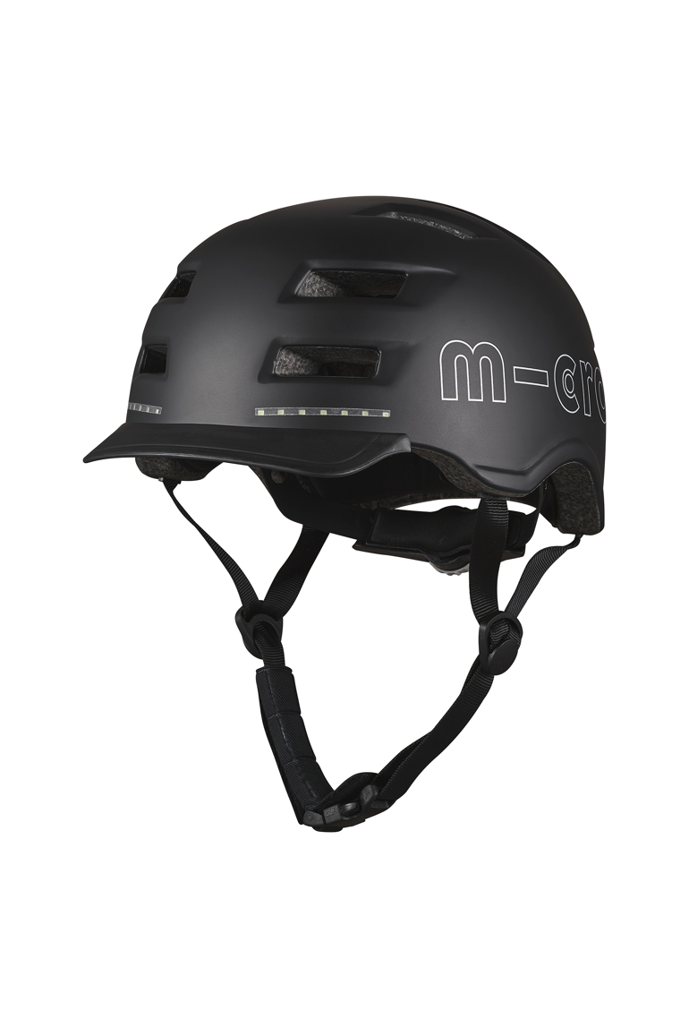 Casque Micro Smart LED Noir, M (tour de tête de 55 à 58 cm), micro 1