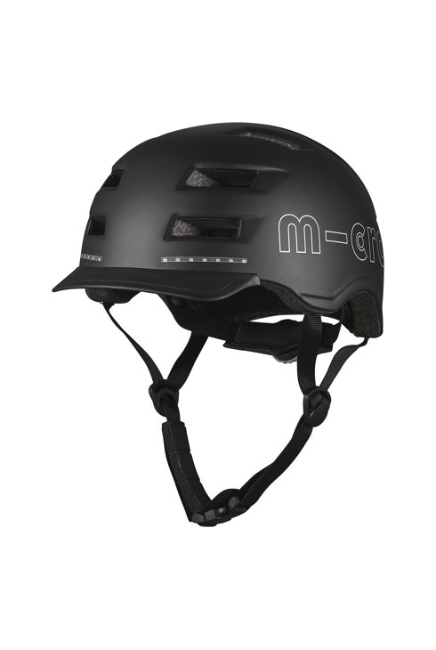 Casque Micro Smart LED Noir, M (tour de tête de 55 à 58 cm), micro 1